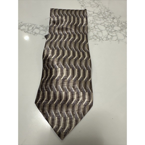 Bugatti Mens Necktie Tie Platinum‎ Blue 100% Silk Made in USA Wide Dressy XLong - Picture 1 of 4